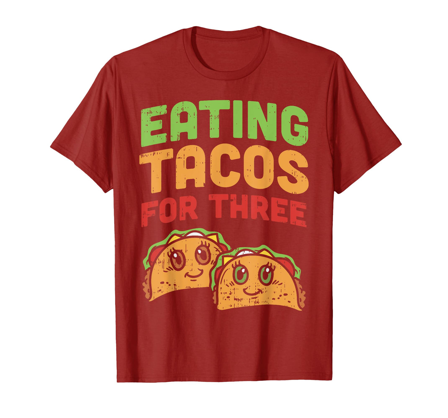 Eating Tacos For Three Pregnancy Twins Cinco De Mayo Baby T-Shirt