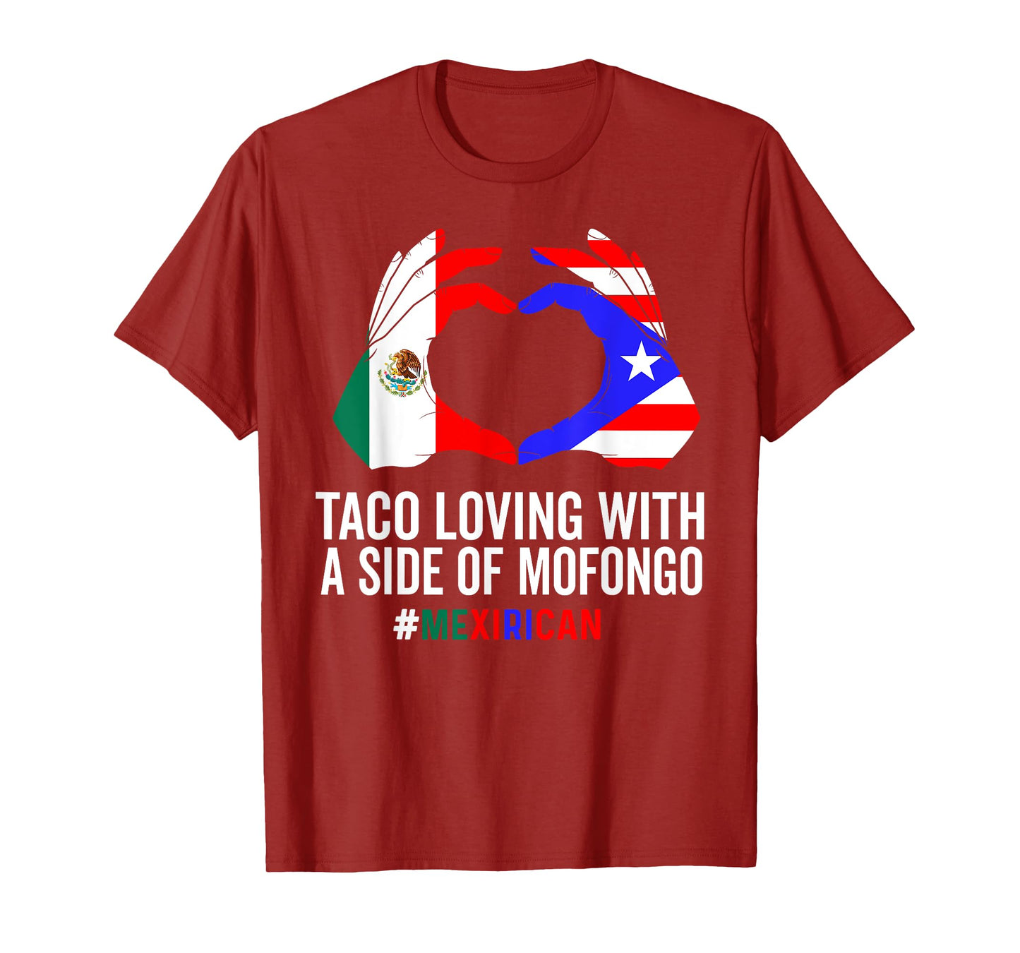 Half Mexican Half Puerto Rican Flag Mexirican Heritage Roots T-Shirt