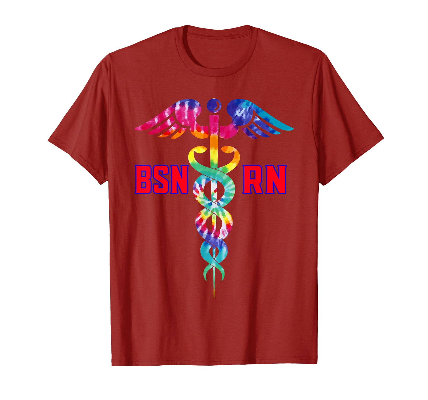 BSN Registered Nurse RN Caduceus Nursing Tie Dye T-Shirt