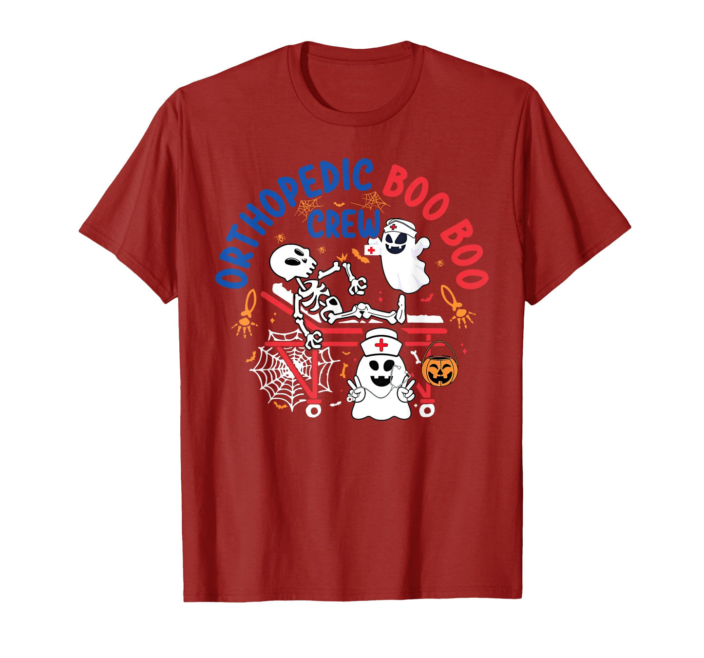 Orthopedic Boo Crew Skeleton Ghost Ortho Nurse Halloween T-Shirt