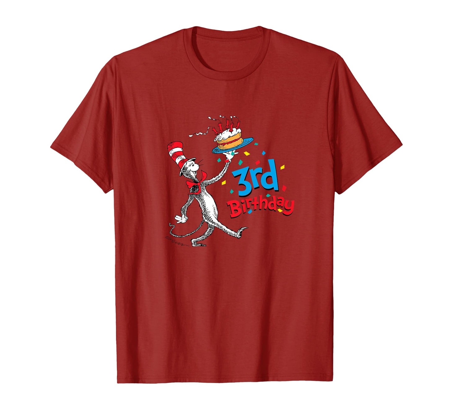 Kids Dr. Seuss Cat in the Hat 3rd Birthday T-Shirt