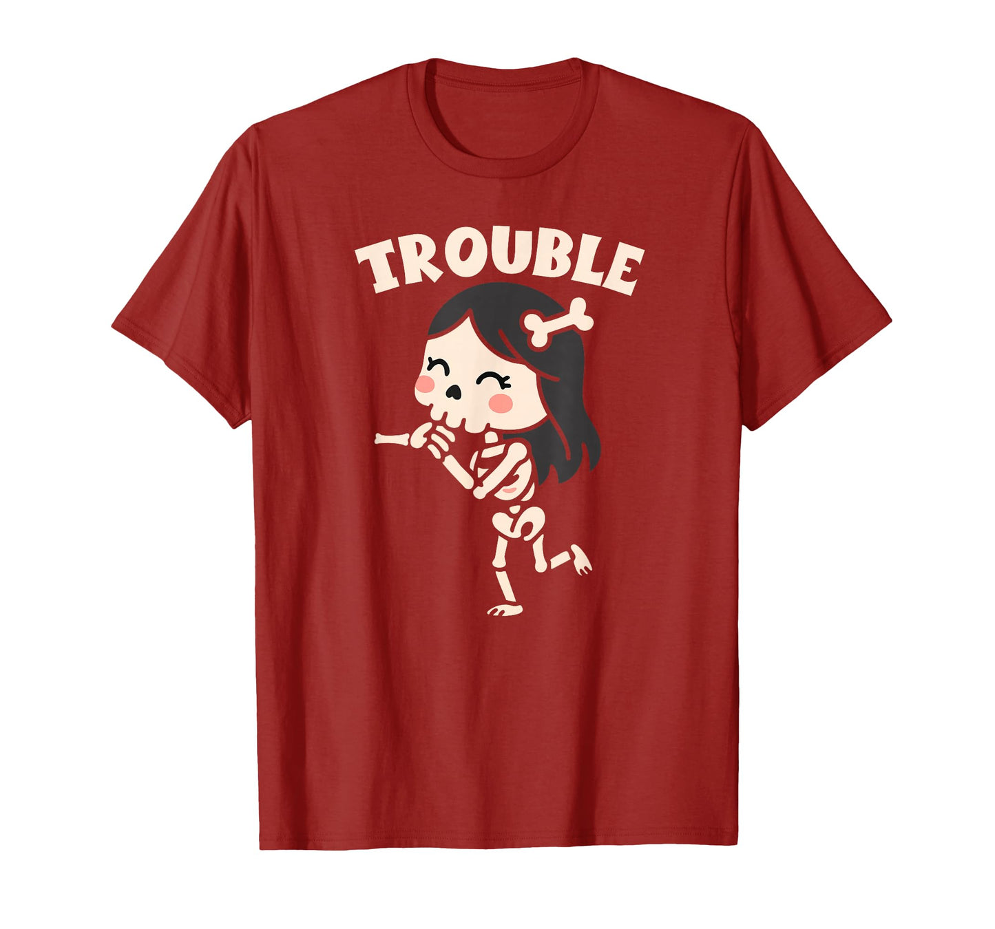 Where I Go Trouble Follows Funny Skeleton Couples Humor T-Shirt