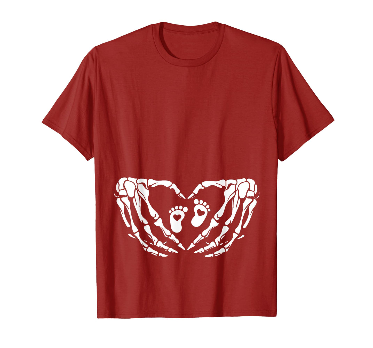 Halloween Skeleton Baby Rib Cage Pregnant Pumpkin New Mom T-Shirt