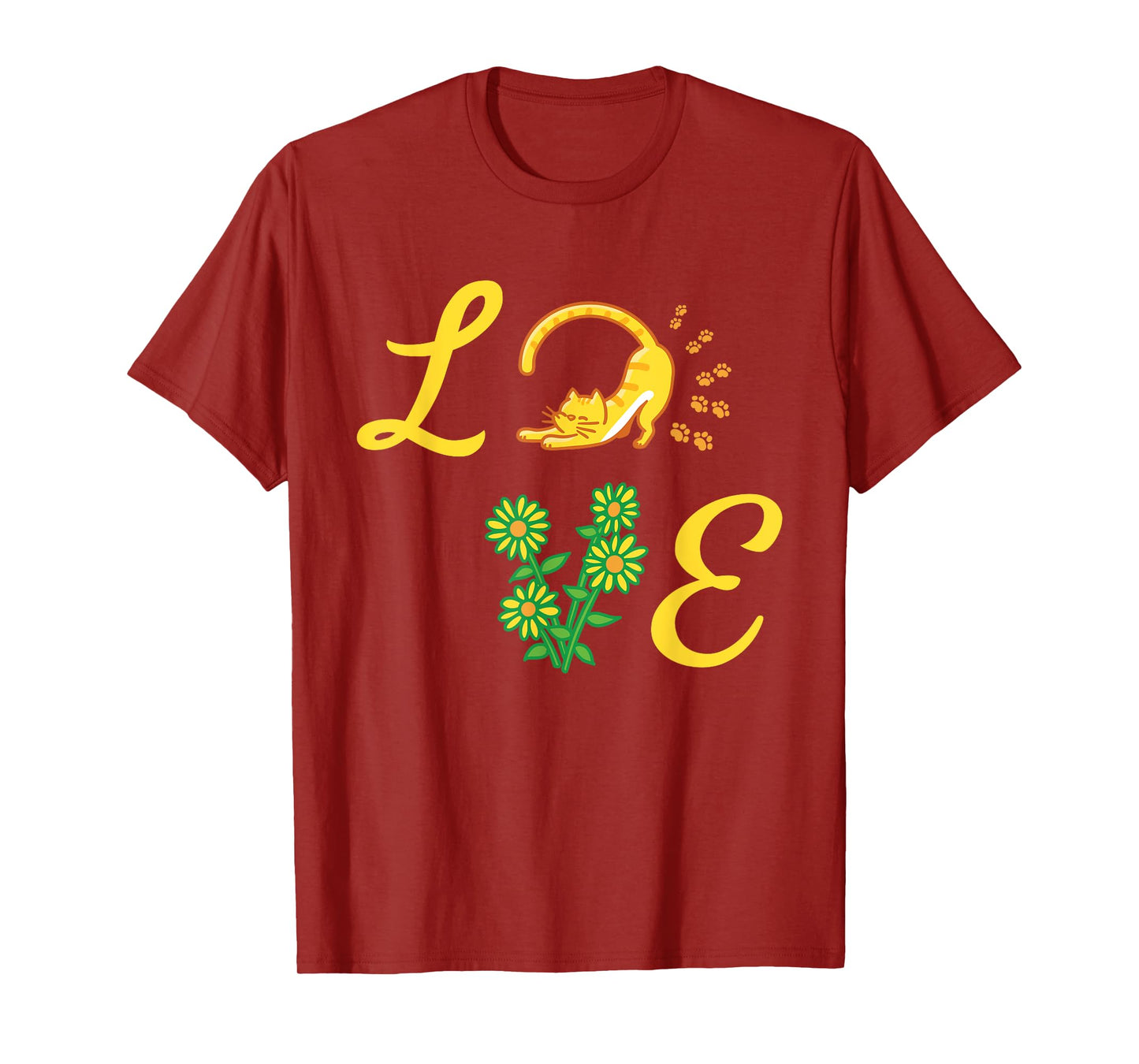 Sunflower Love Flora Cat Kitten Bouquet Florists T-Shirt for Men Women Kids