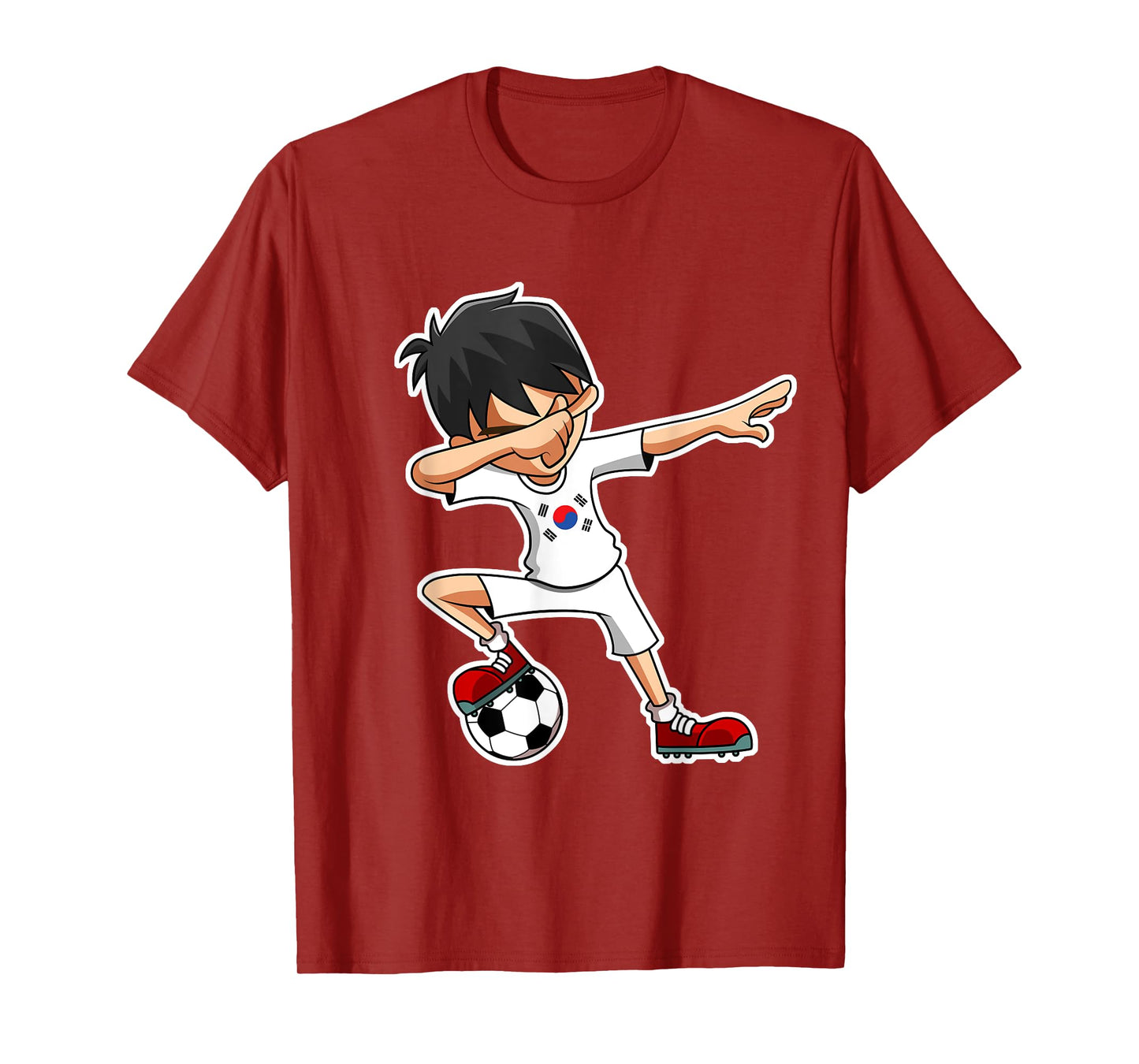 Dabbing Soccer Boy South Korea Shirt, Korean Flag Jersey T-Shirt