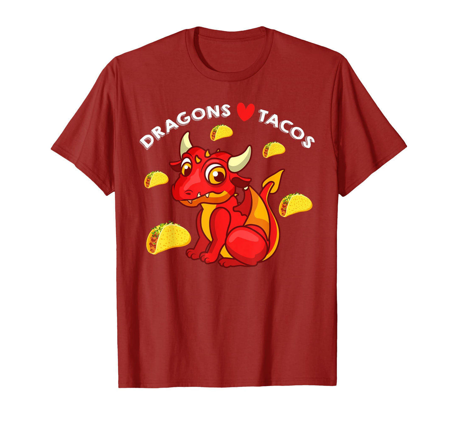 Dragons Love Tacos Cute Dragon Lover Mexican Birthday Party T-Shirt
