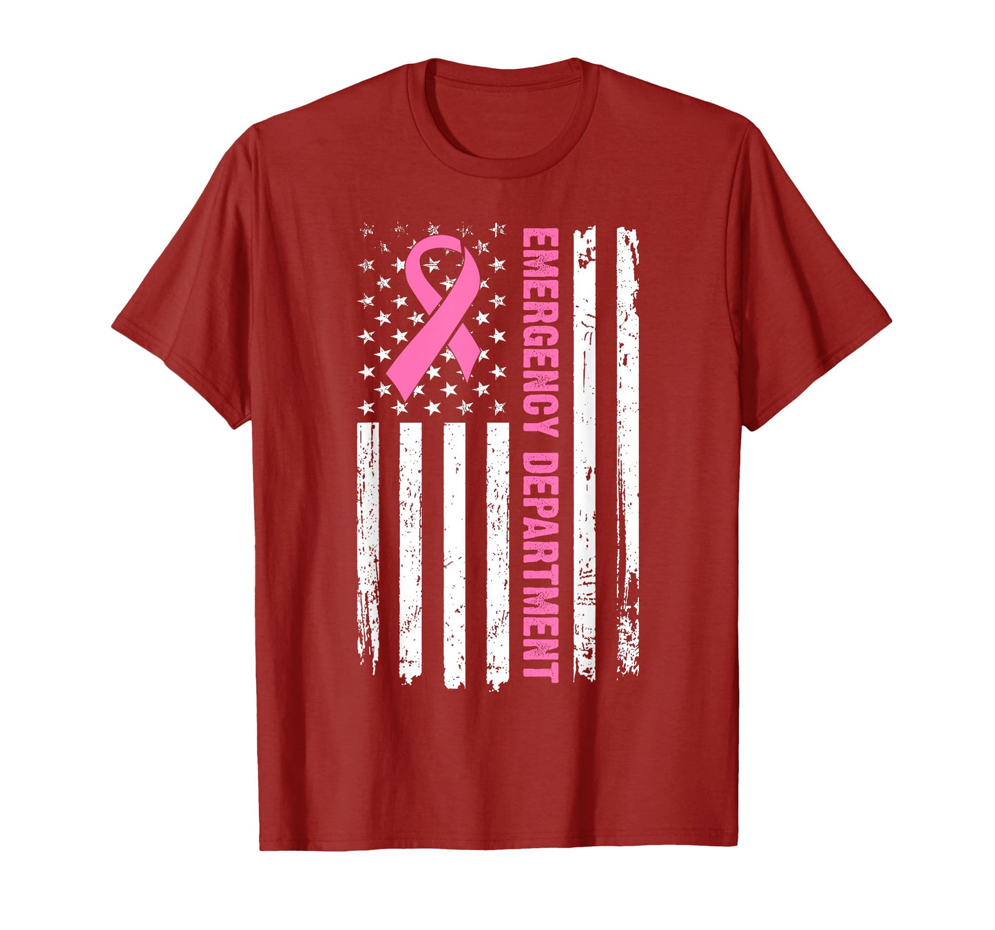 Emergency Department Breast Cancer Awareness Nursing Nurse T-Shirt