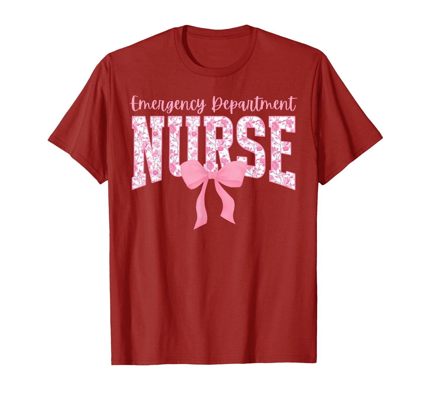 Emergency Department Nurse Coquette Bow ER Emergency Room T-Shirt