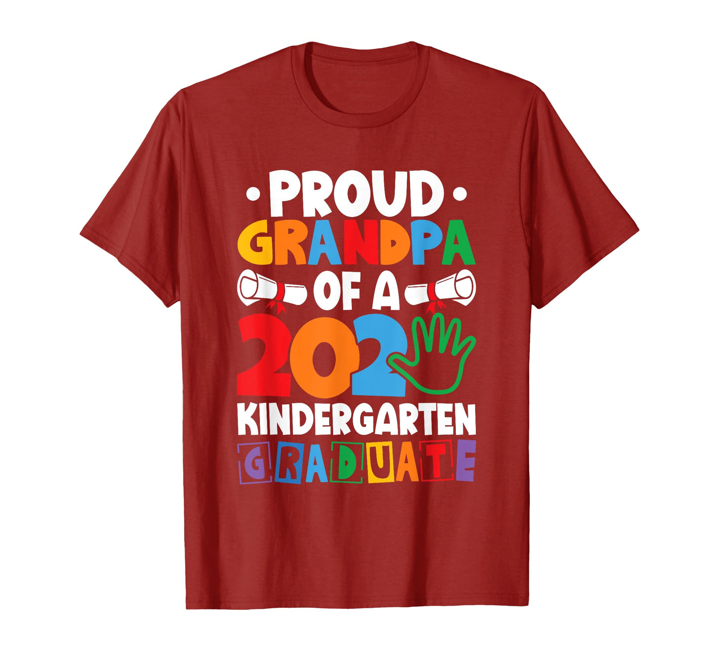 Proud Grandpa Class of 2025 Kindergarten Graduate Graduation T-Shirt
