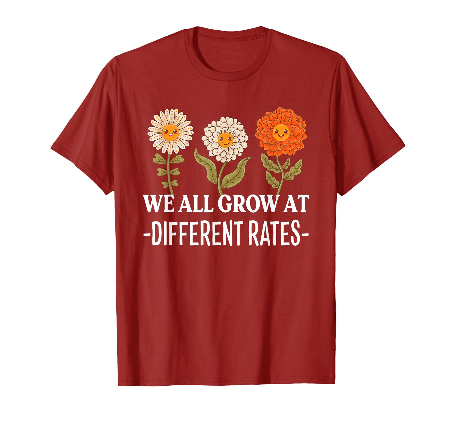 We All Grow At Different Rates Back To School Teacher T-Shirt