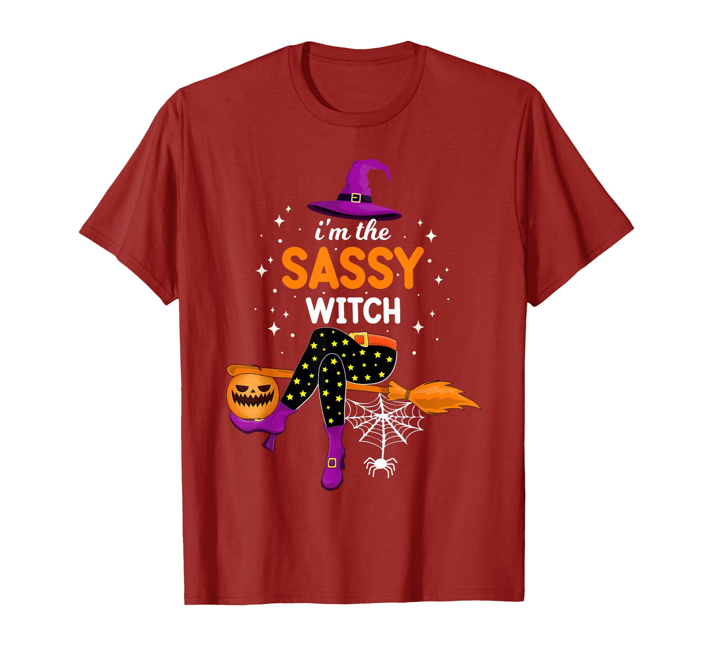 I'm The Sassy Witch Halloween Costume Matching Girls Women T-Shirt