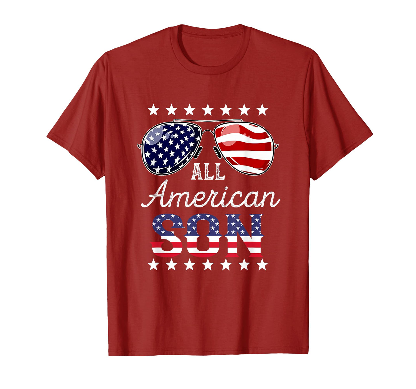 All American Son 4th of July Sunglasses Family Women Men T-Shirt