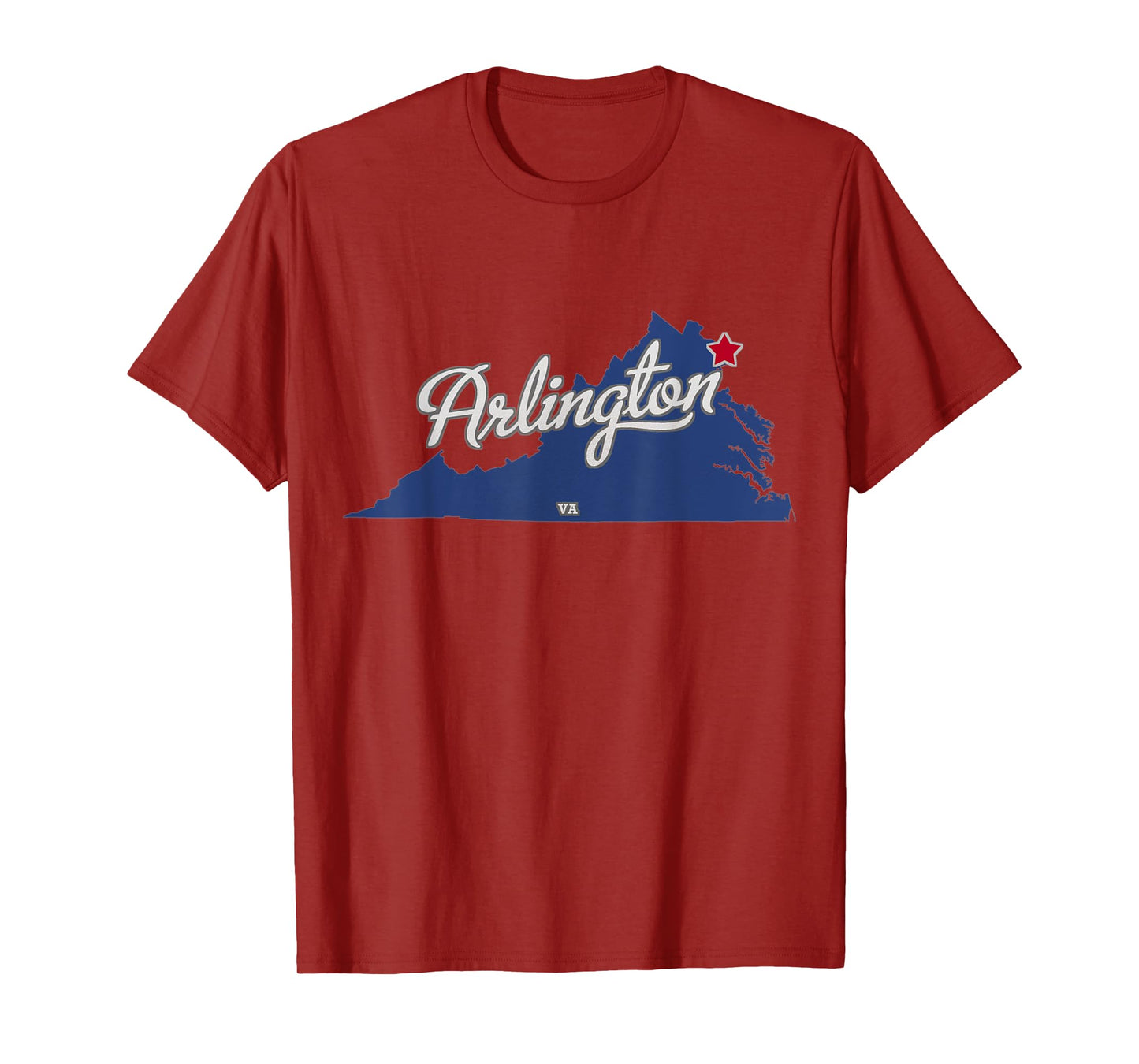 Arlington Virginia VA Map T-Shirt
