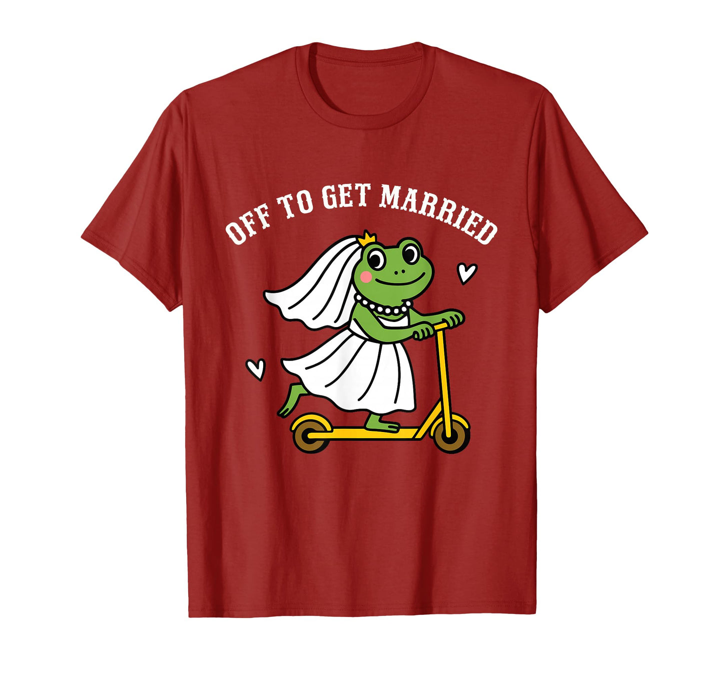 Off to Get Married Frog Bride Bridal Wedding Party Quote T-Shirt