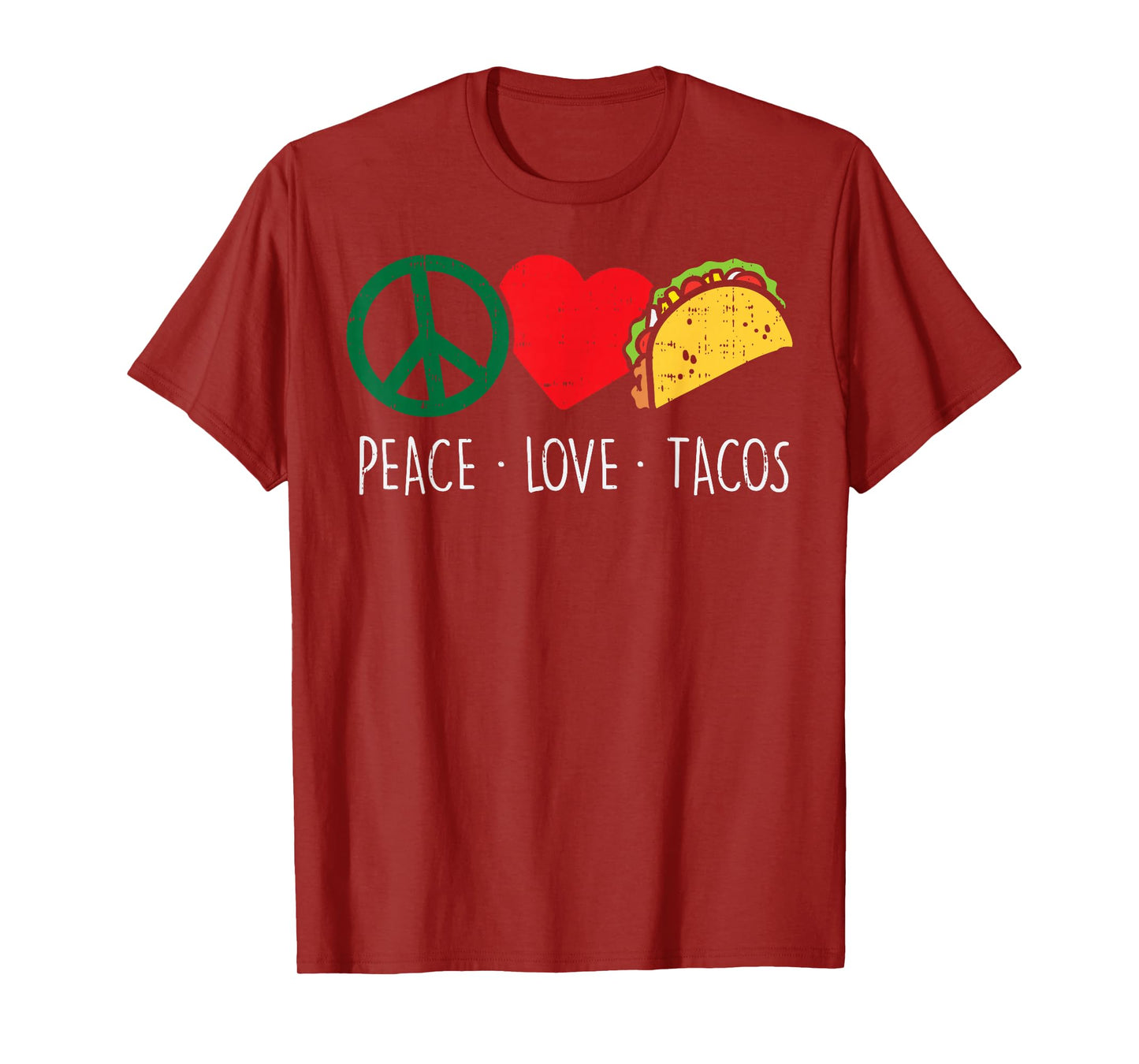 Peace Love Tacos Cinco De Mayo Fiesta Mexican Hippie Women T-Shirt