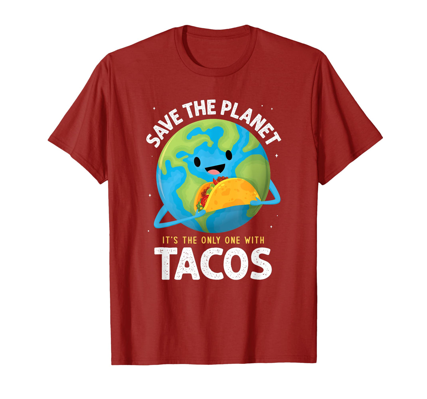Save the Planet Its the Only One with Tacos Earth Day kids T-Shirt