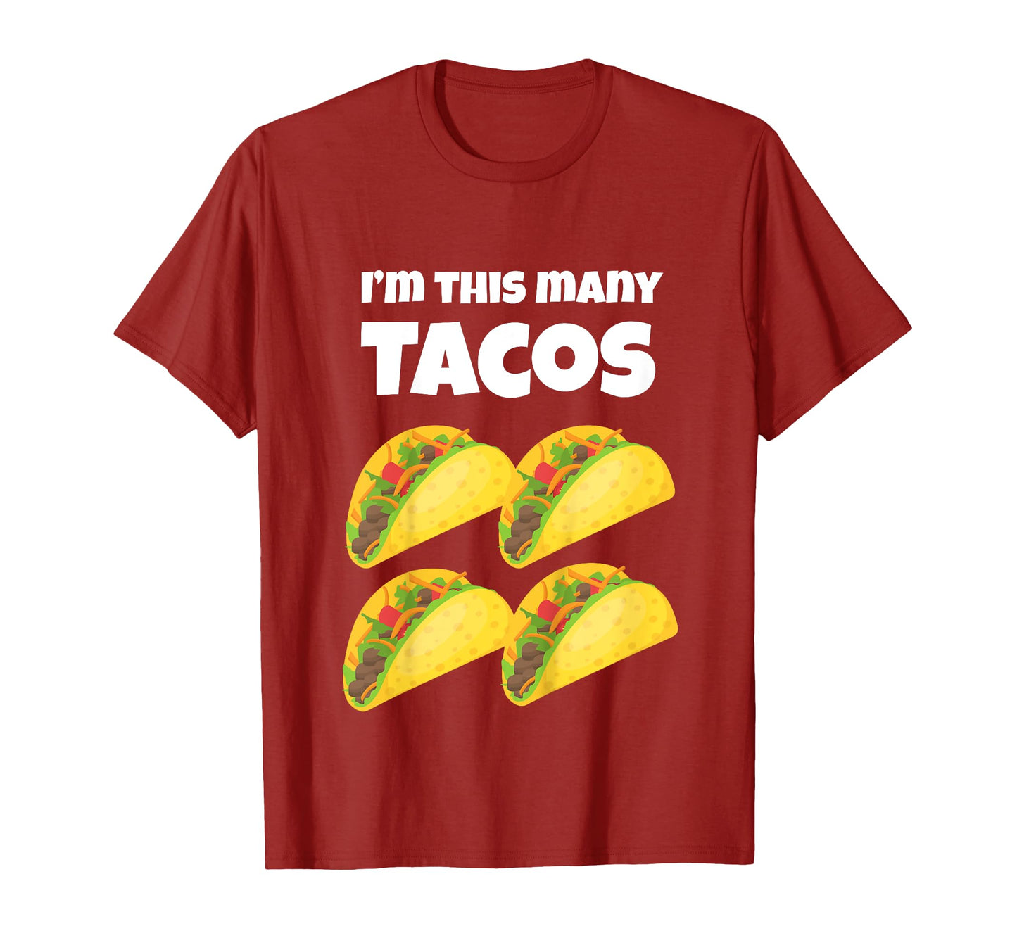 Cute Taco 4th Birthday I'm This Many Tacos 4-Year-Old T-Shirt