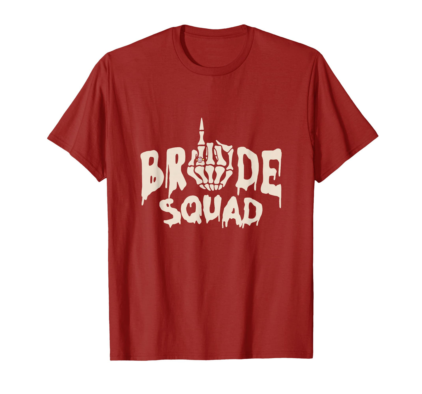 Spooky Bride Squad Skeleton Halloween Gothic Bachelorette T-Shirt