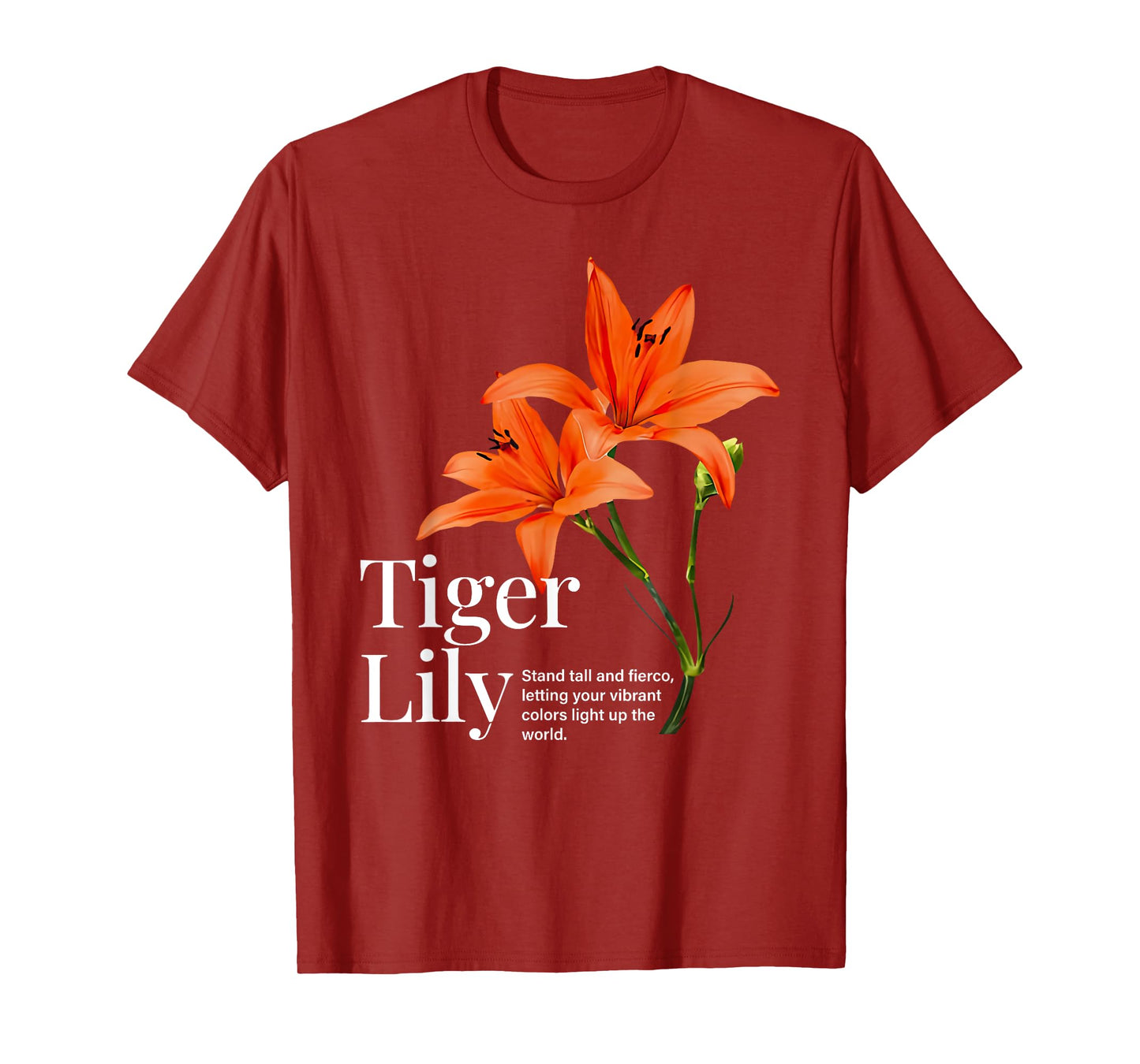 Vintage Tiger Lily Flower Aesthetic Gardening Nature Lover T-Shirt