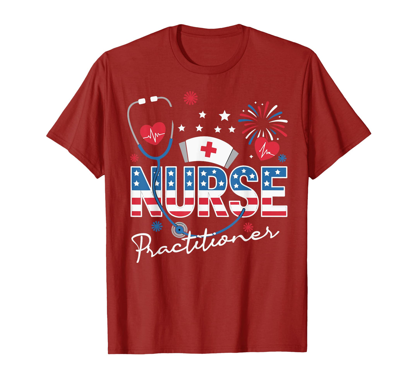 Happy 4th Of July Nurse Practitioner American Flag Women T-Shirt