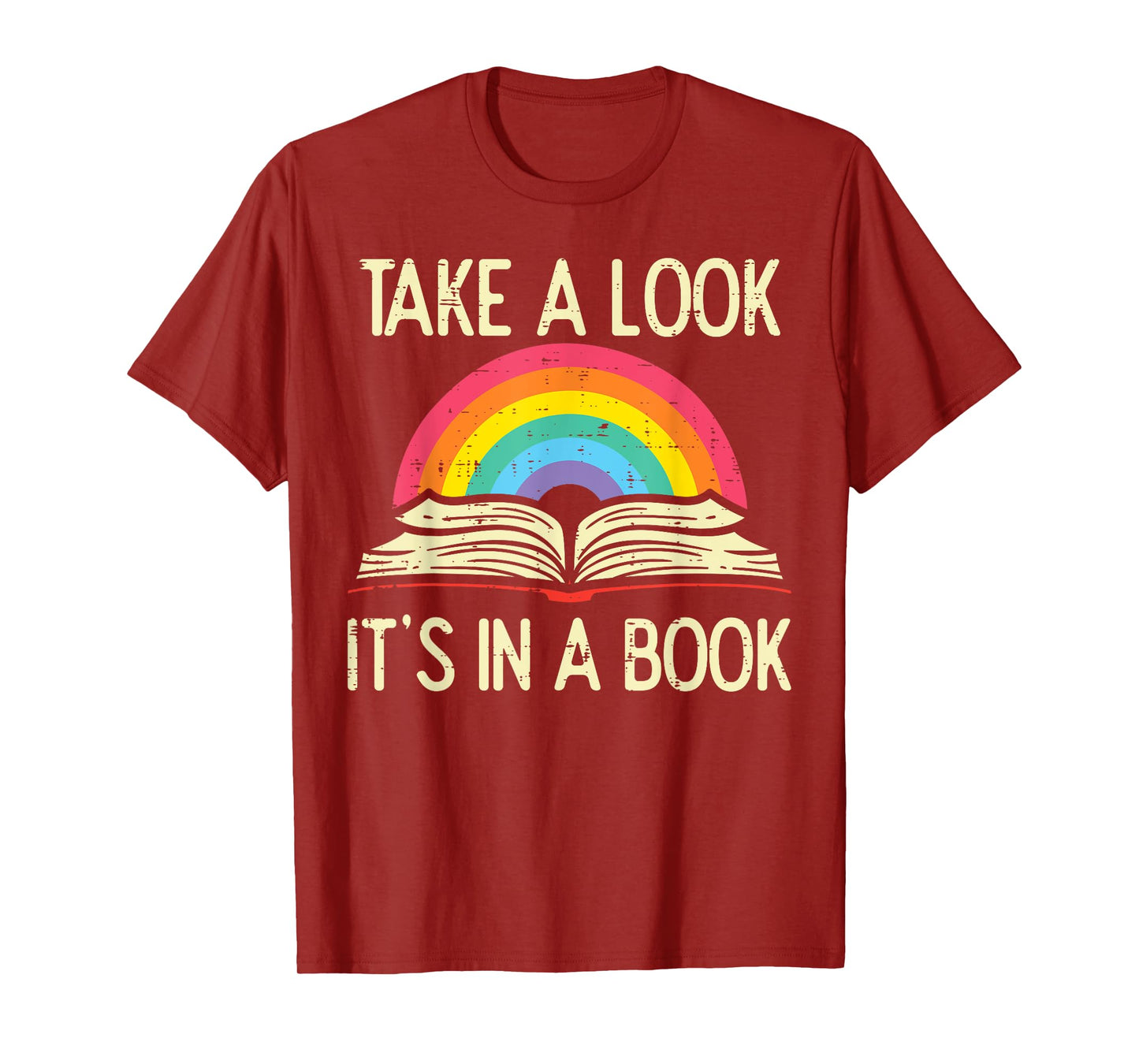 Take A Look Its In A Book Vintage Reading Bookworm Librarian T-Shirt