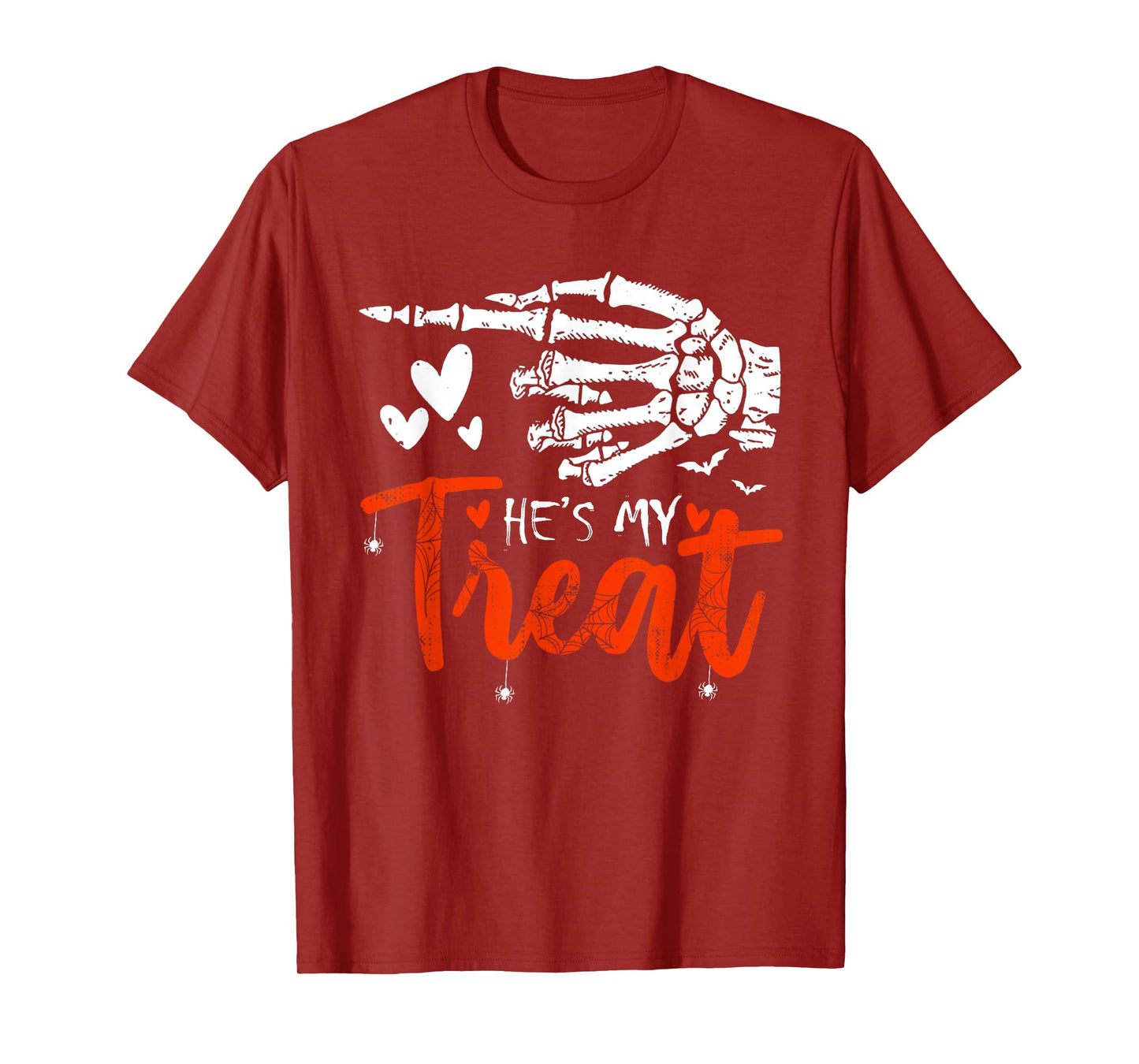 He's My Treat Skeleton Hand Halloween Costume Couples T-Shirt