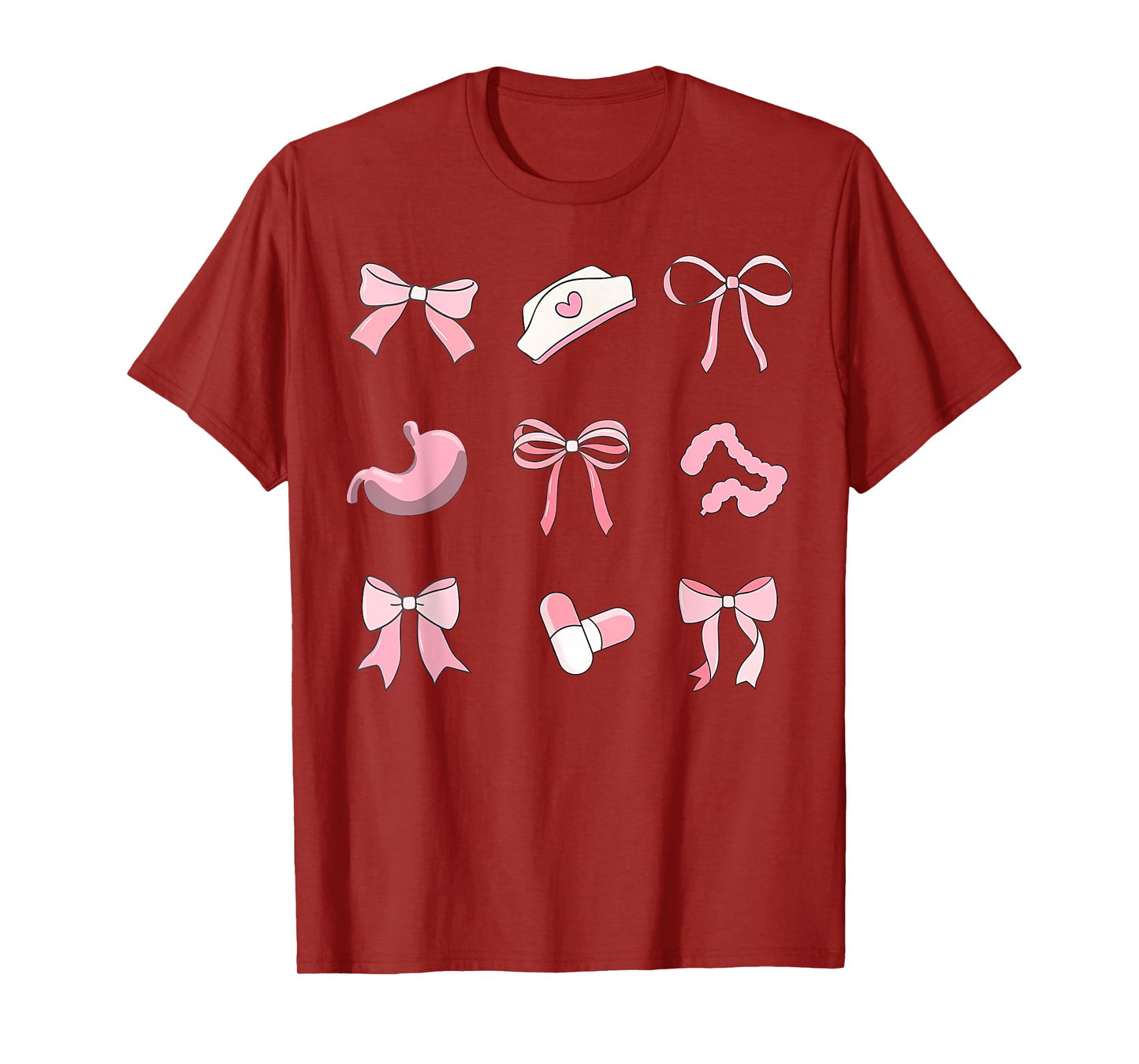 Pink Coquette Bow Endoscopy Nurse Gi Colon Gastrointestinal T-Shirt