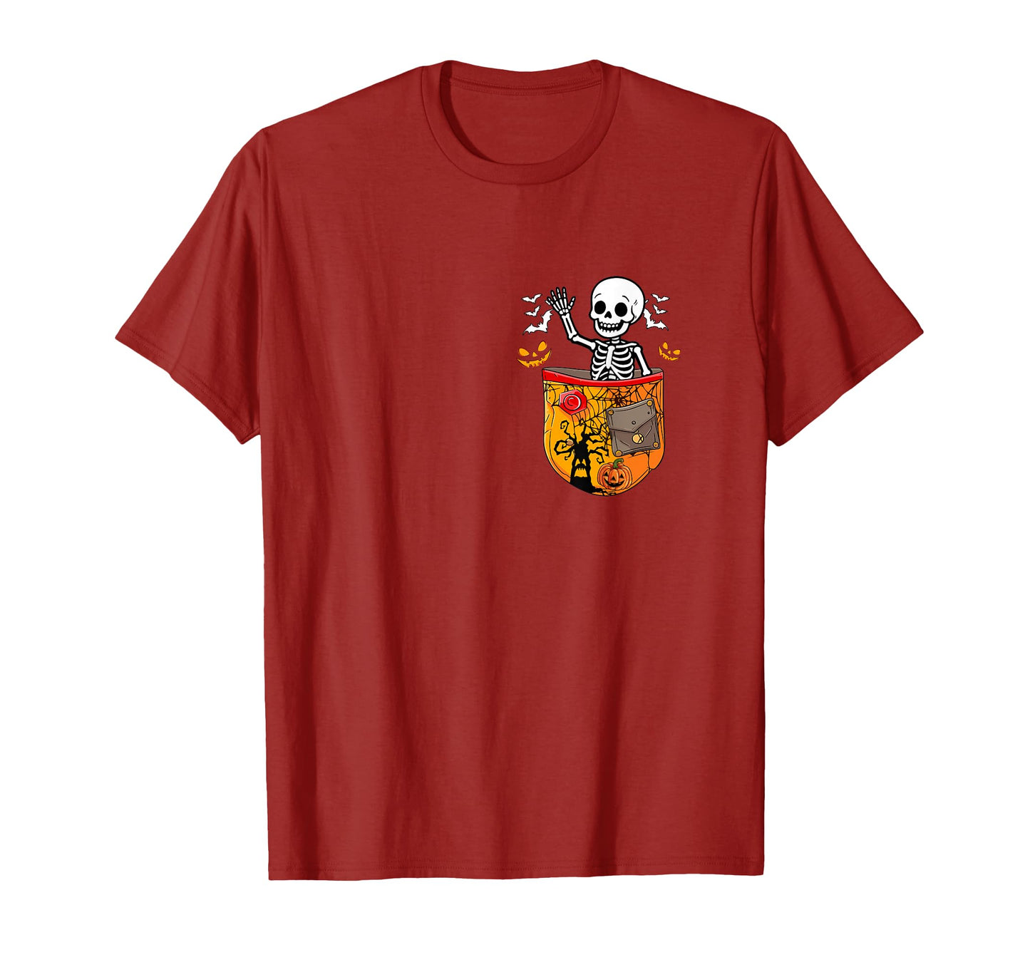 Skeleton As Witch in Pocket Halloween Costume Family Group T-Shirt