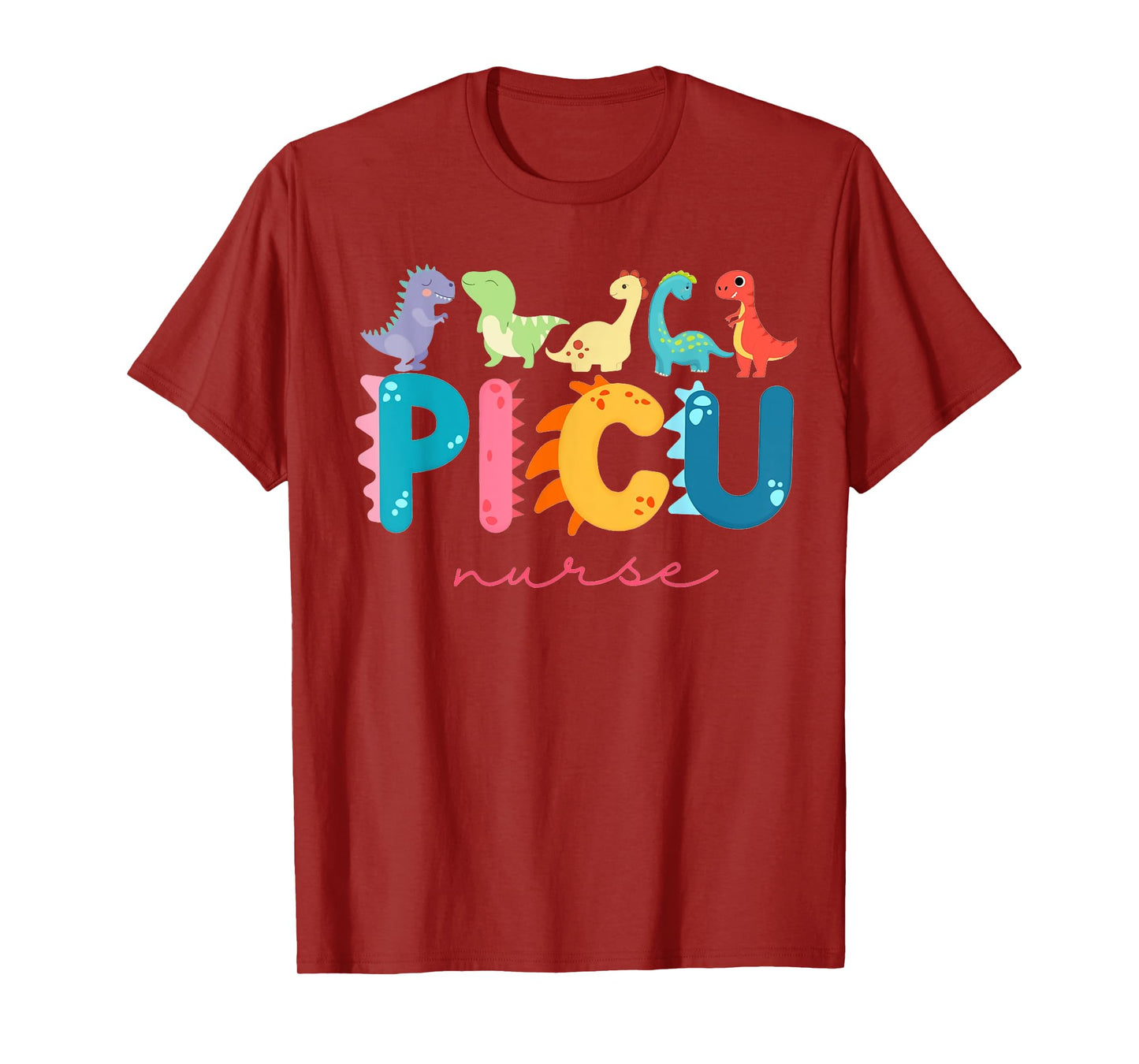 PICU Pediatric Nurse Dinosaurs PICU Squad Nurse Appreciation T-Shirt