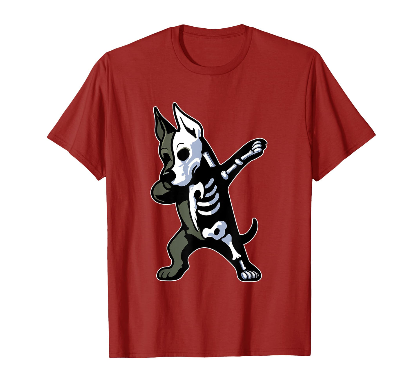 Dabbing Great Dane Half Skeleton Halloween Costume Owner T-Shirt
