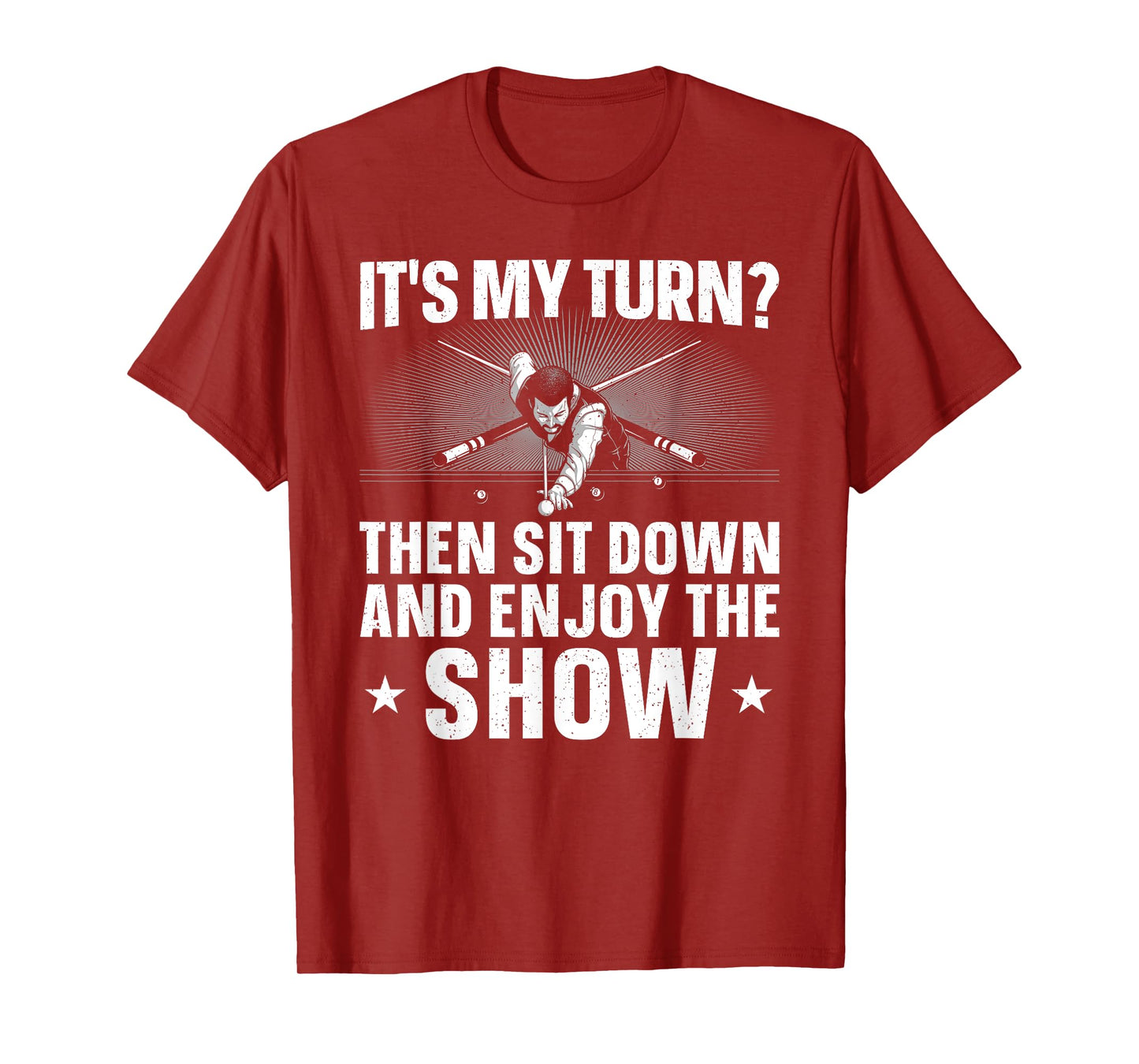 Funny 8 Ball Pool Design For Men Women Pool Player Billiards T-Shirt