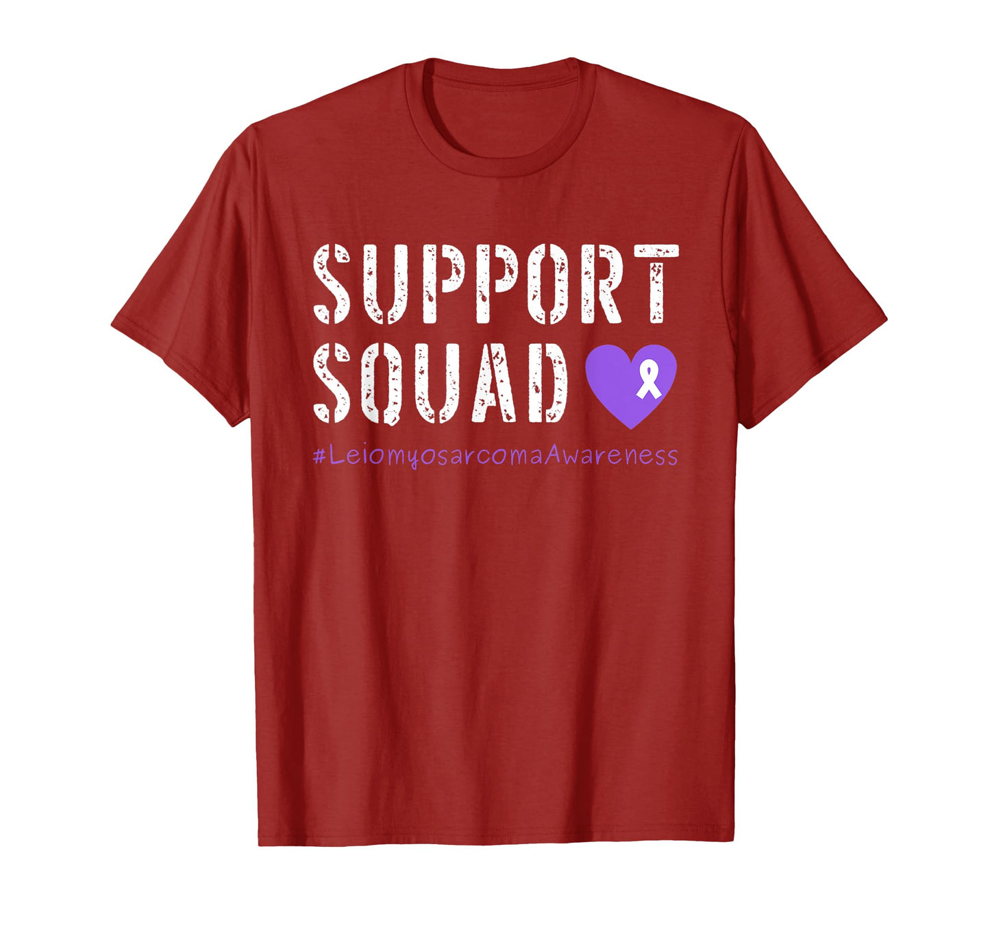 Purple Ribbon Men Women Kids Leiomyosarcoma Cancer Awareness T-Shirt