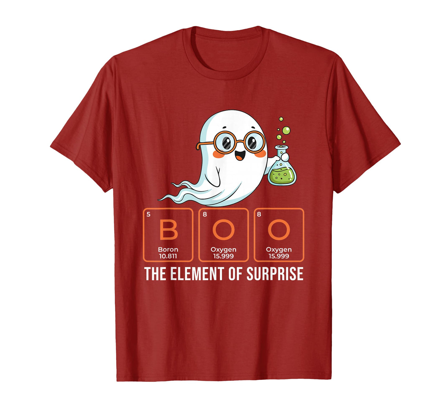 Boo The Element of Surprise - Spooky Halloween Chemistry T-Shirt