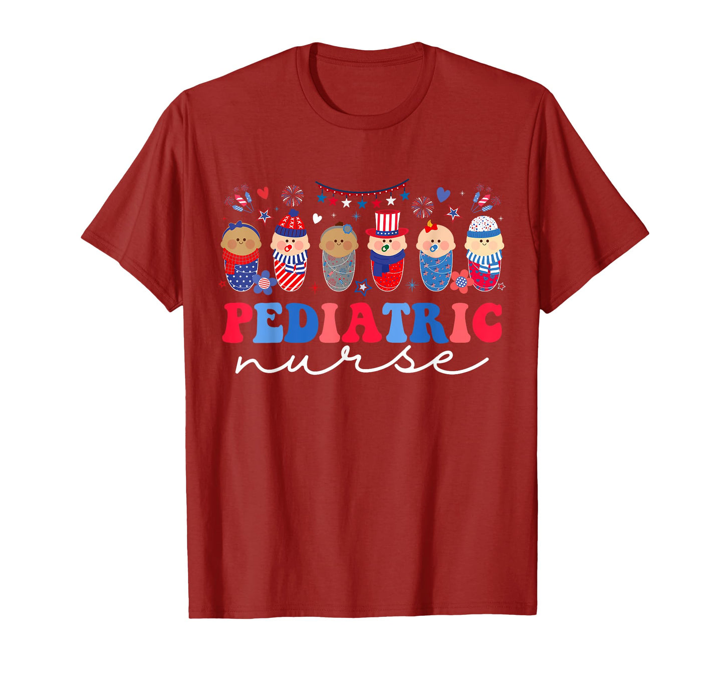 Peds Nurse 4th Of July American Pediatric Nursing T-Shirt