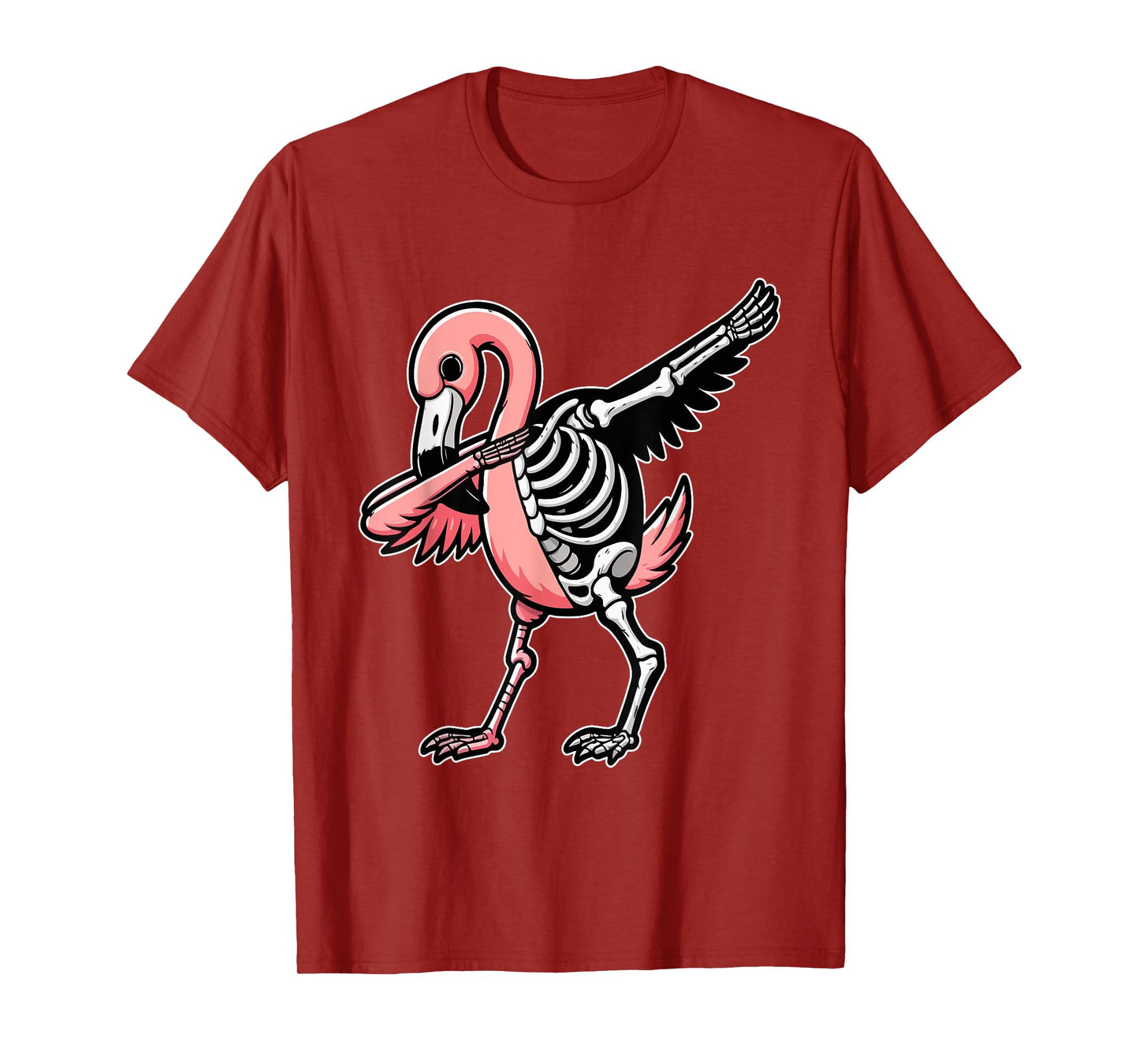 Dabbing Flamingo Half Skeleton Halloween Costume Lover Kids T-Shirt