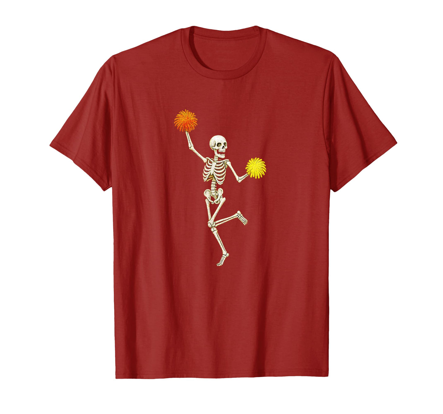 Skeleton Cheerleader Cheer Sport Football Basketball T-Shirt