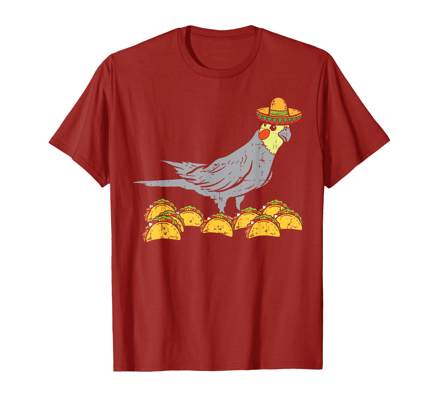 Cockatiel Bird Sombrero Tacos Cinco De Mayo Mexican T-Shirt