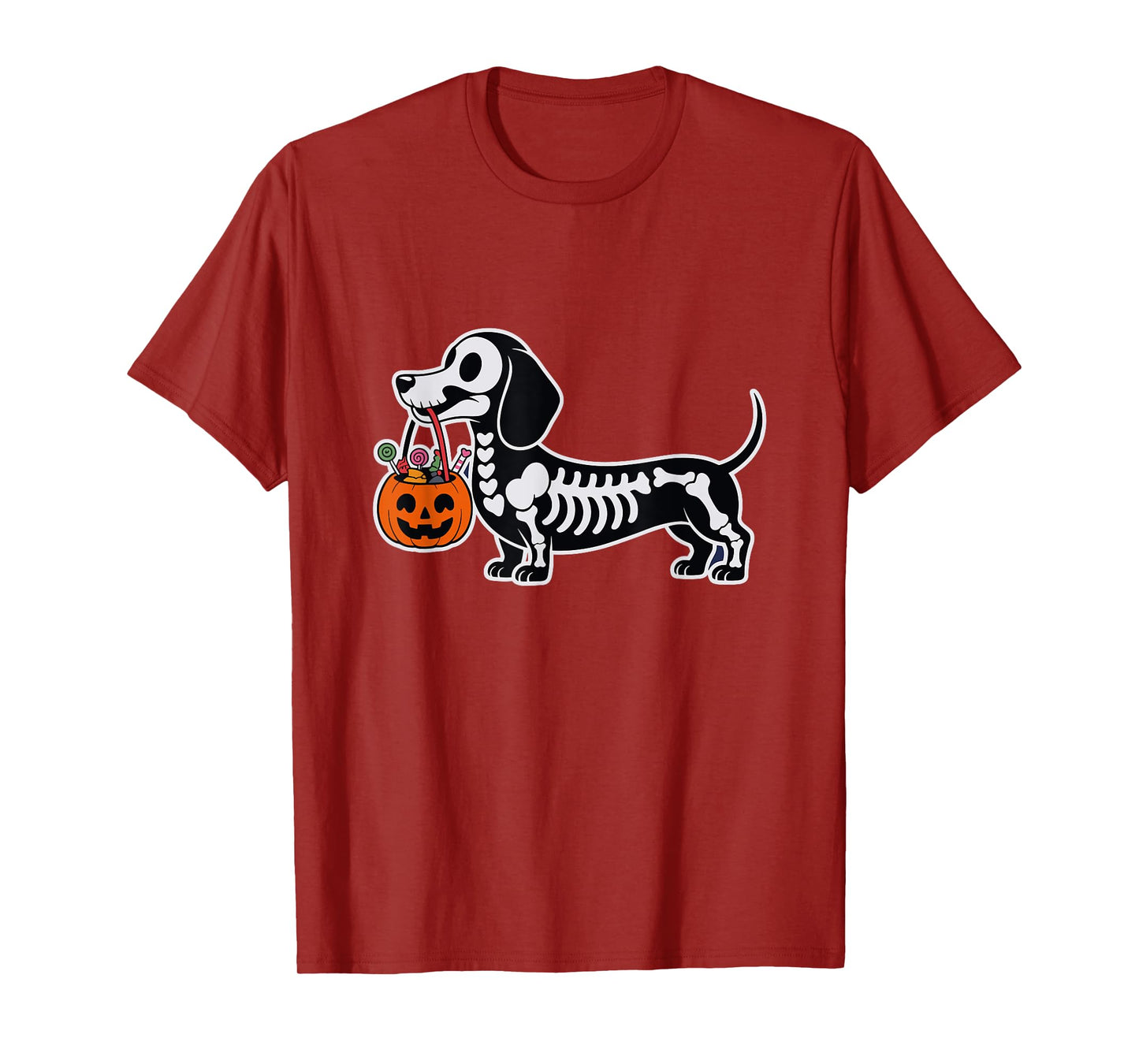 Funny Skeleton Dachshund Halloween Wiener Dog Mom Dog Lover T-Shirt