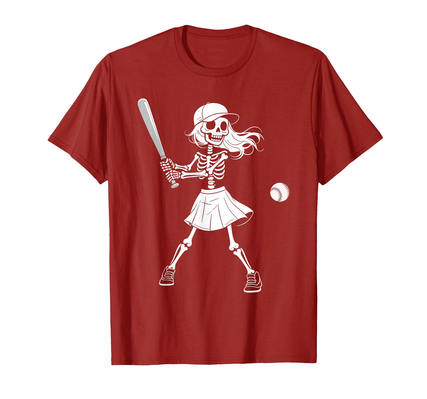 Spooky Softball Skeletons Halloween Costume Spooky Women T-Shirt