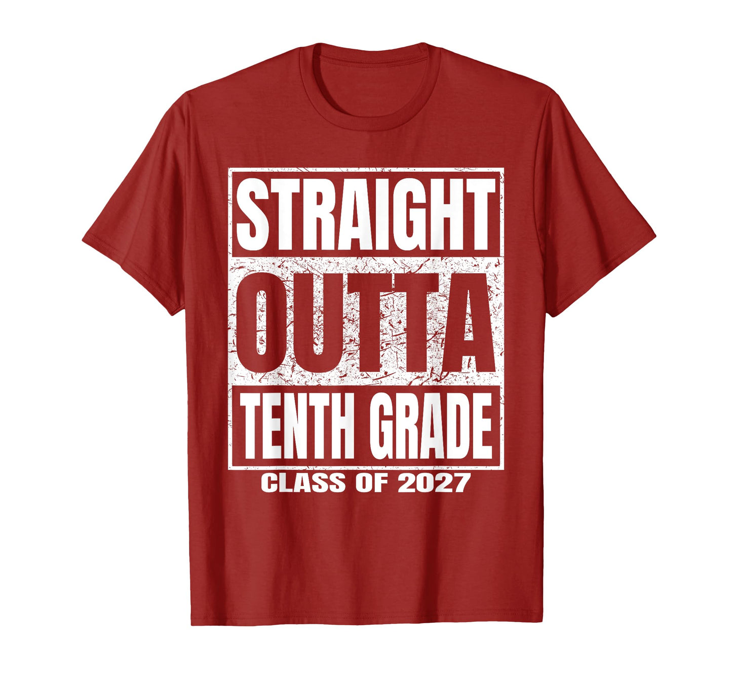 Straight Outta Tenth Grade Graduation Class 2027 10th Grade T-Shirt