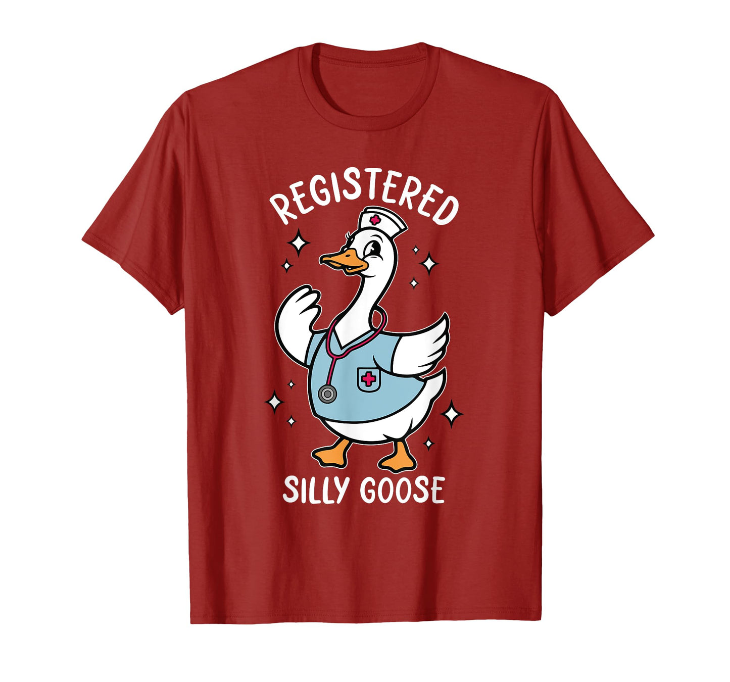Silly Goose Registered Nurse Animal Lover RN Nurses Day T-Shirt