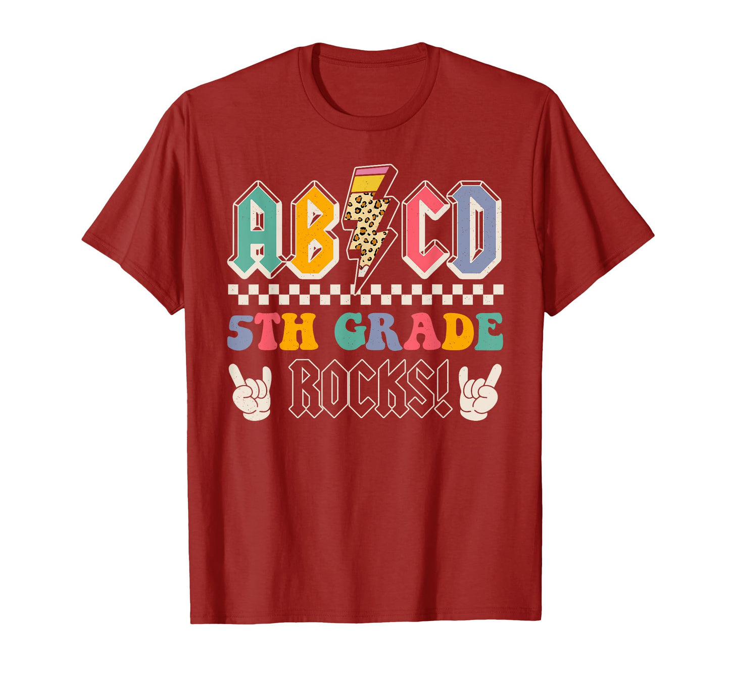 ABCD 5th Grade Rocks Back To School Fifth Grade Teacher Kids T-Shirt