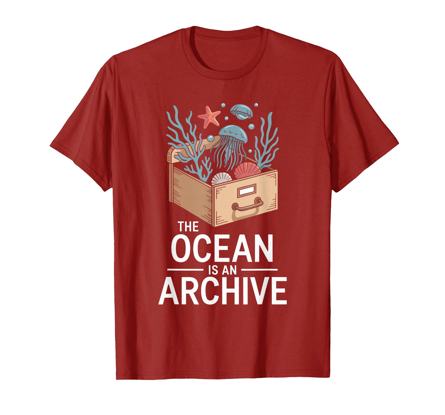 Ocean Academia Coastal Scholar Marine Science Nerd Vintage T-Shirt