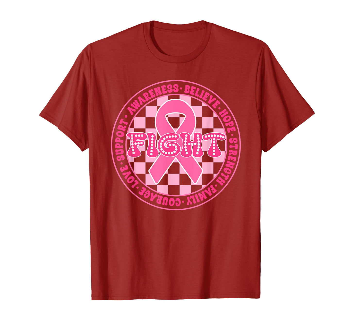 Faith Hope Love Pink Ribbon Breast Cancer Awareness Month T-Shirt