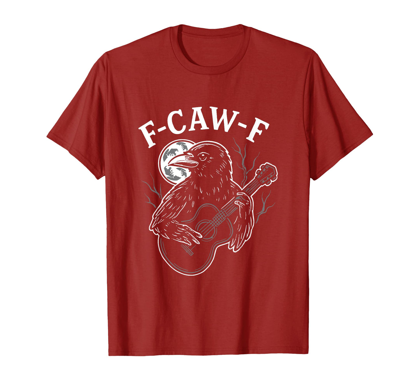 F-Caw-F Funny Crow Guitar Halloween Black Bird Music T-Shirt