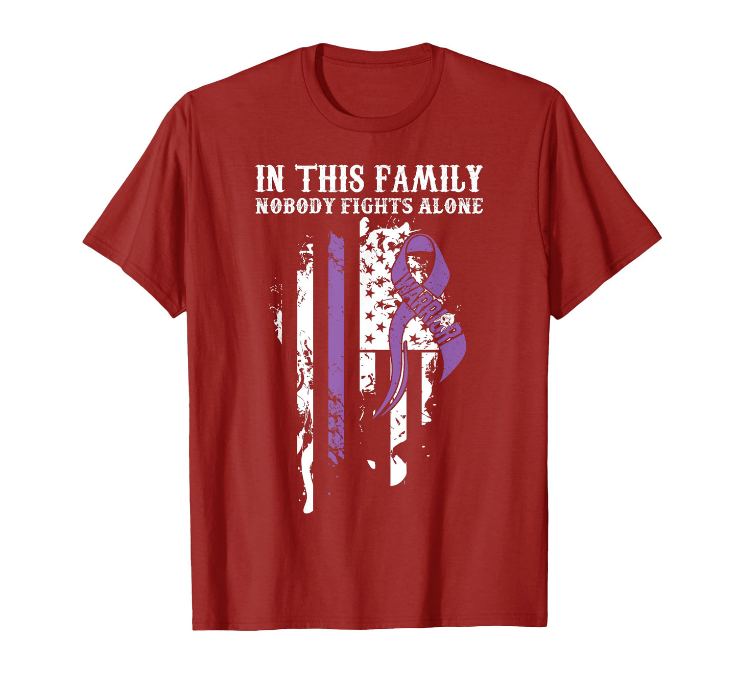 Nobody Alone- Vulvar Cancer Awareness Supporter Ribbon T-Shirt