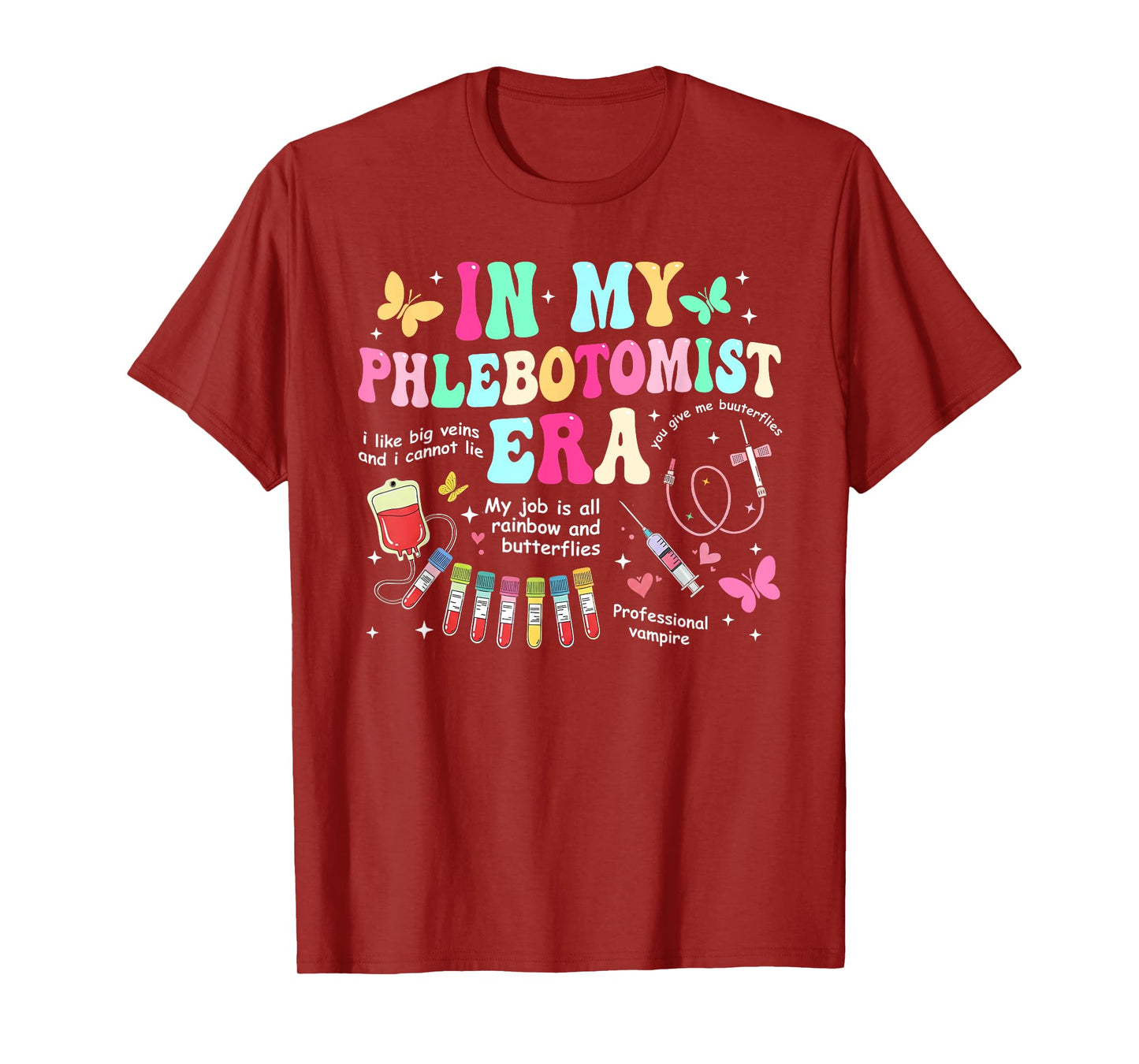 Groovy In My Phlebotomist Era Phlebotomy Tech Phleb Nurse T-Shirt