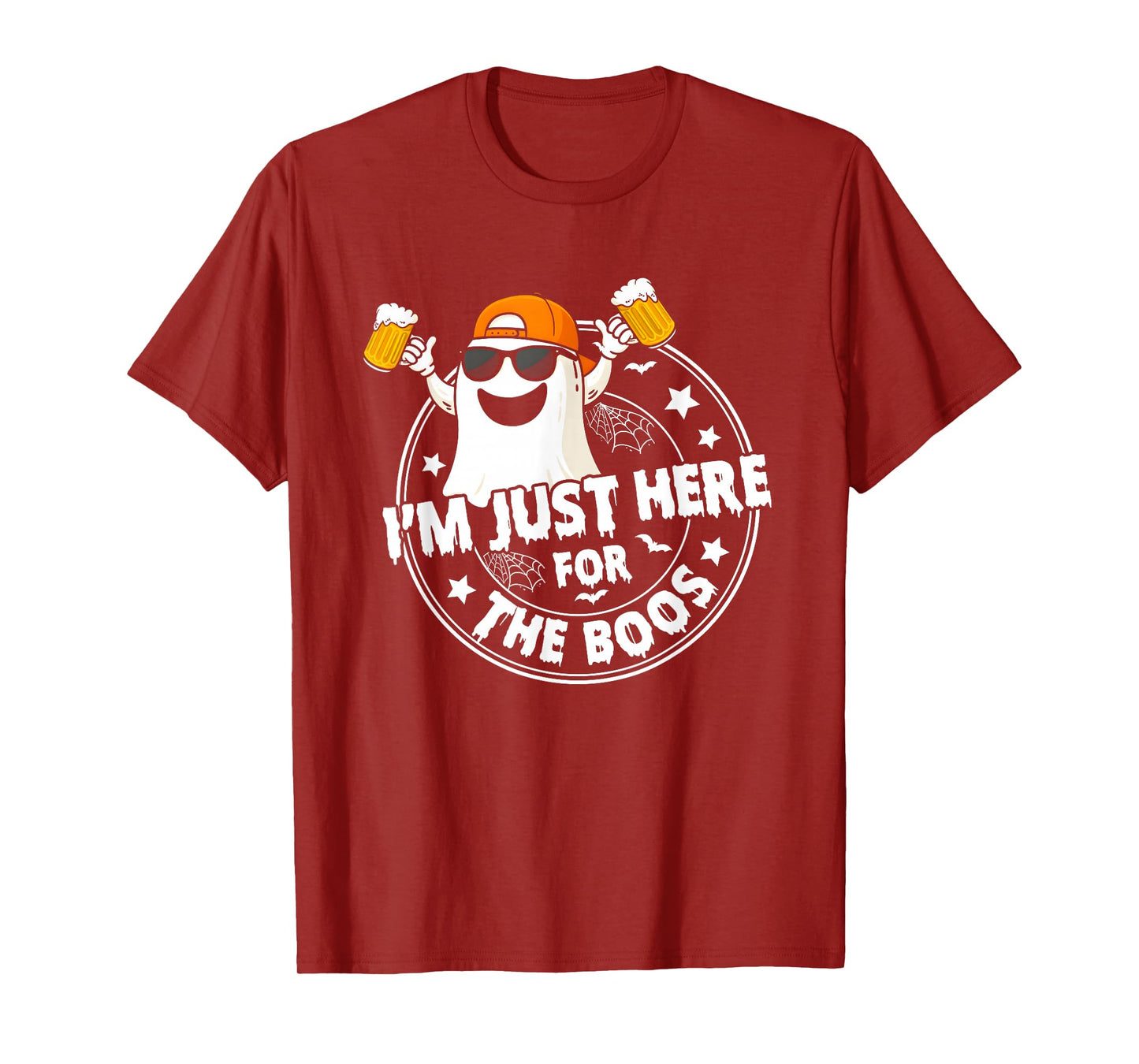 I'm Just Here for The Boos Funny Halloween Ghost Men Women T-Shirt