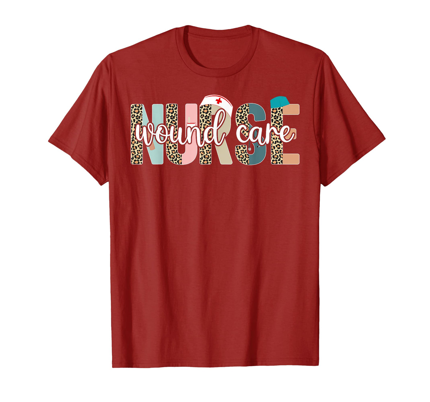 Wound Care Nurse - Nurse Life, Nurse's Day, Week, Leopard T-Shirt