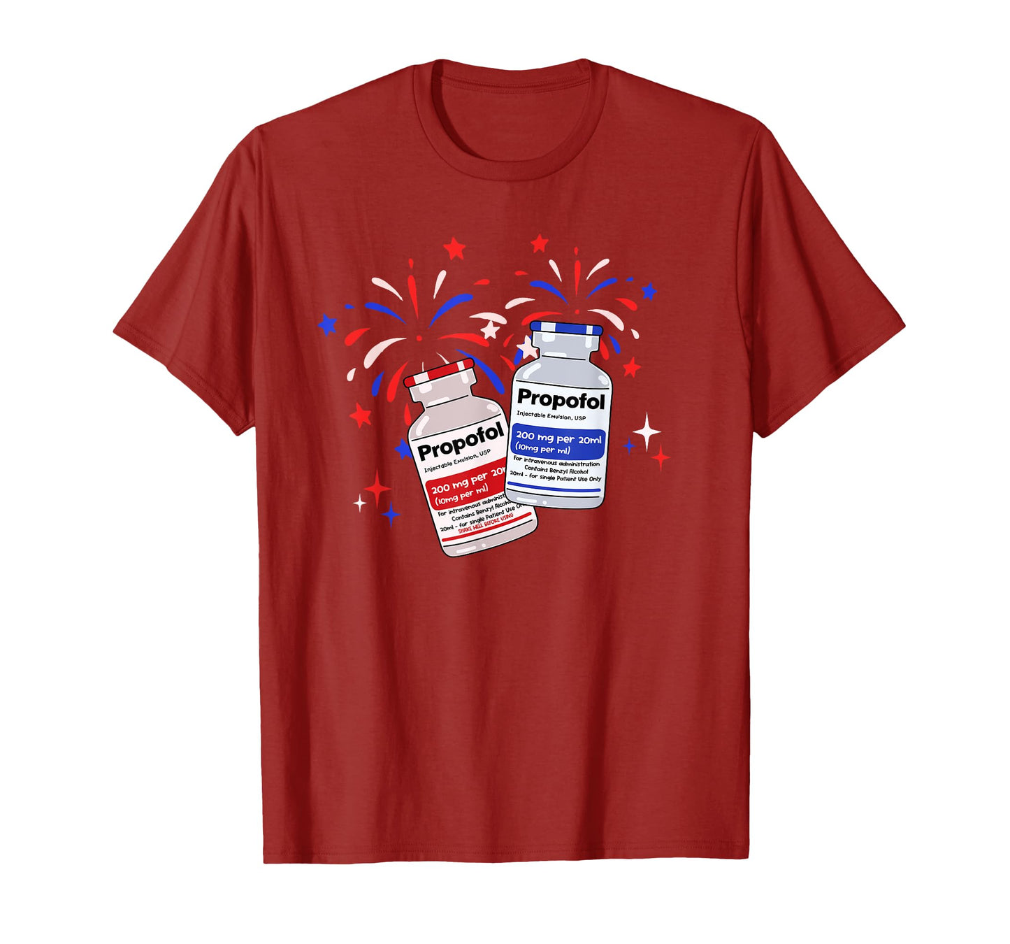 ICU Nurse 4th Of July New Year ER Nurse Gifts Poppin Bottles T-Shirt